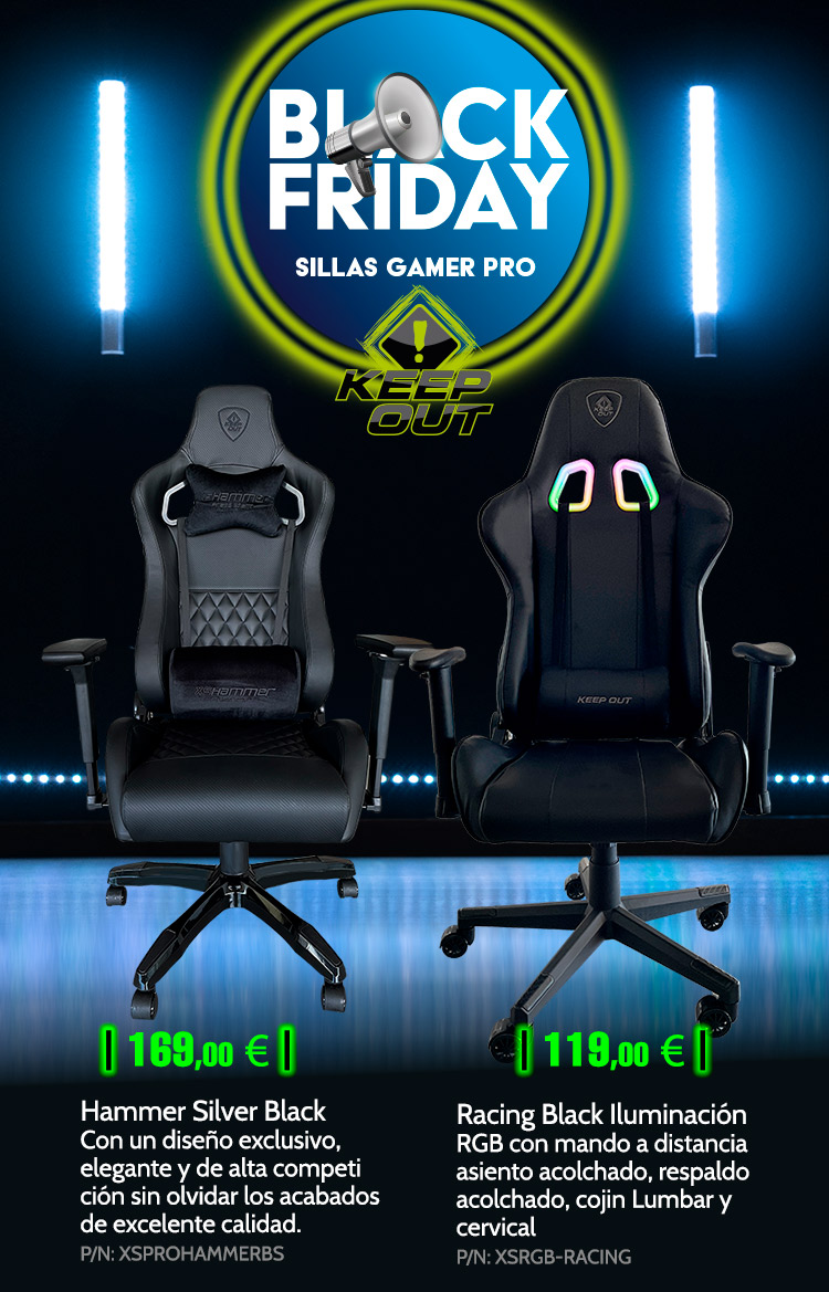 Oferta Black Sillas Gaming Keepout en Desyman en Desyman