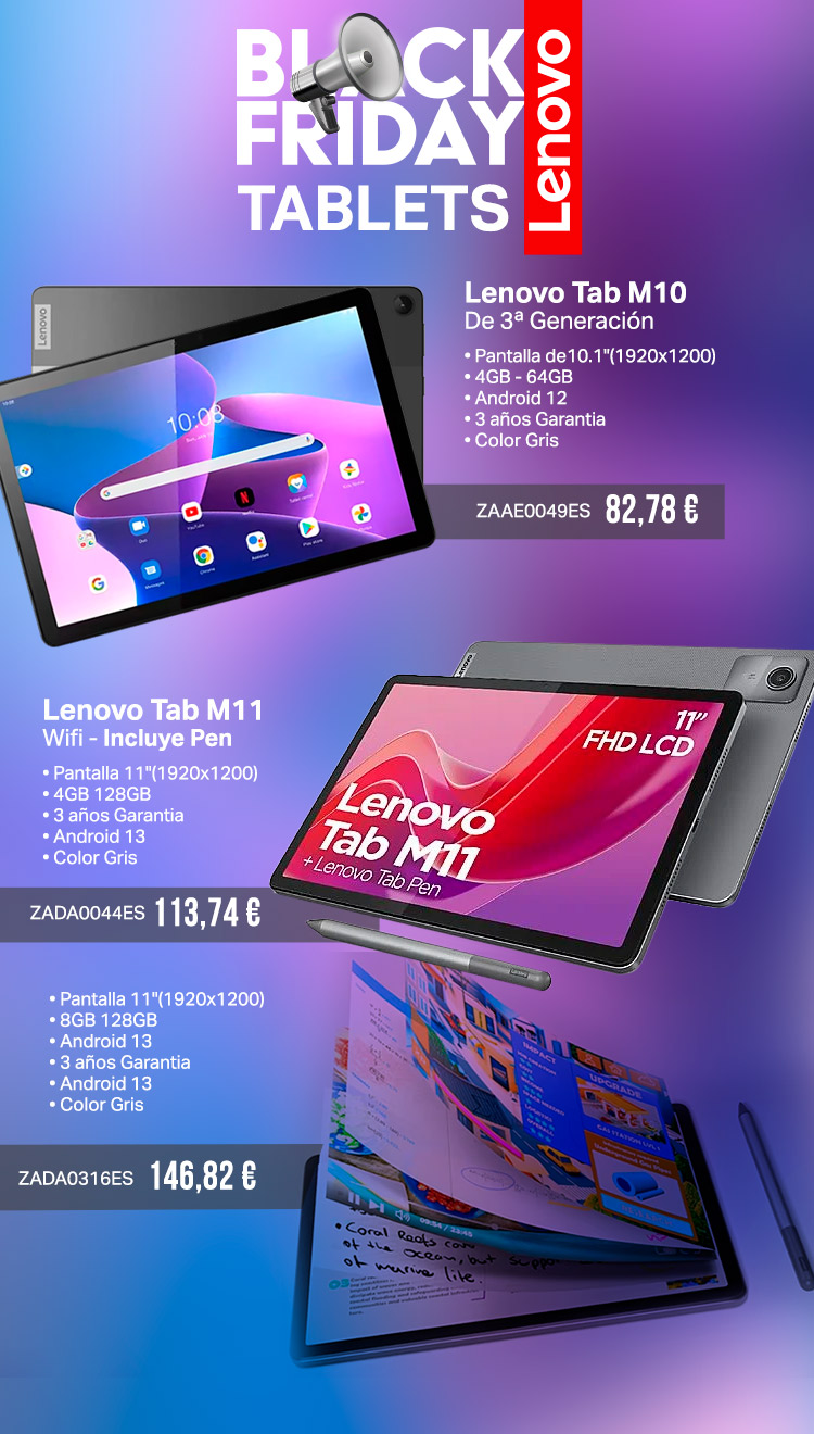 Oferta BF Tablets Lenovo en Desyman